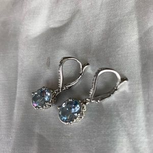 Blue quartz & Sterling earrings
